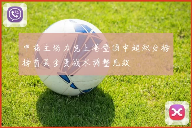 申花主场力克上港登顶中超积分榜榜首吴金贵战术调整见效